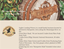 Tablet Screenshot of eagleslandingwinery.com